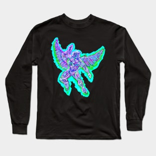 Cybernetic Neon Angel Long Sleeve T-Shirt